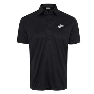 NEW Collars & Co‎ Mens Indiana Semi Spread Collar Polo Shirt Black White